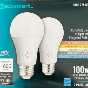 Equivalent 2700K,  Selectable A19 Dimmable LED Bulb
