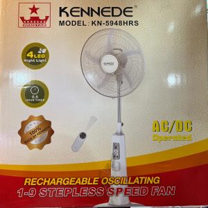 KENNEDE KN-5948HRS Rechargeable Oscillating Stand Fan
